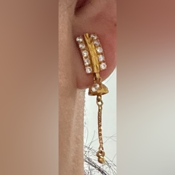 22k gold earrings with backs